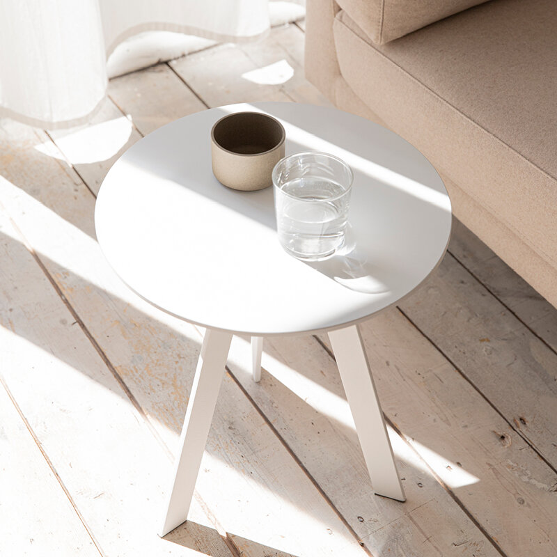 New Co Coffee Table 70 Rond zwart Eiken hardwax olie naturel light 3041 ...